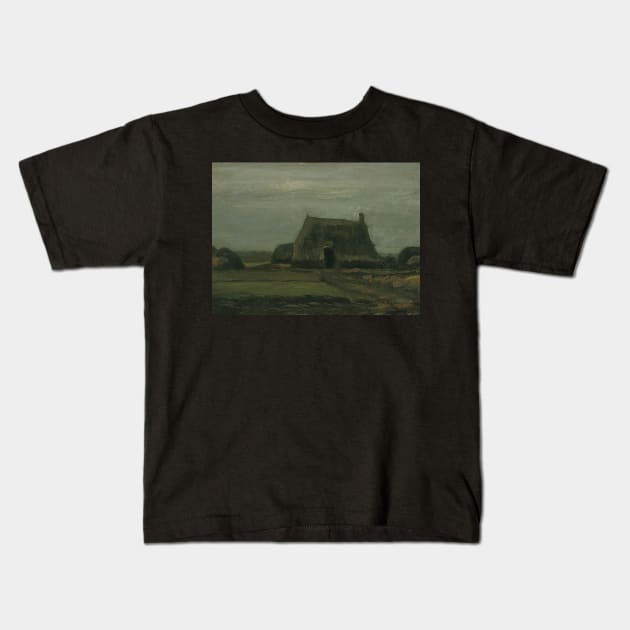 Farm with Stacks of Peat - Vincent van Gogh Kids T-Shirt by KargacinArt